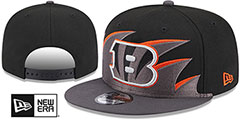 Bengals NFL TIDAL WAVE SNAPBACK Black-Charcoal Hat by New Era