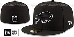 Bills NFL TEAM-BASIC Black-White Fitted Hat by New Era