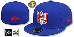 Bills THROWBACK NFL SHIELD-BASIC Royal Fitted Hat by New Era