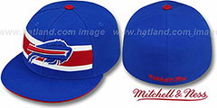 Bills THROWBACK TIMEOUT Royal Fitted Hat by Mitchell and Ness