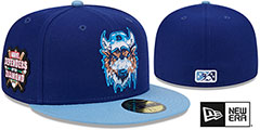 Bisons MILB MARVEL DEFENDERS SIDE-PATCH Royal-Sky Fitted Hat by New Era