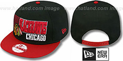 Blackhawks 2T BORDERLINE SNAPBACK Black-Red Hat by New Era