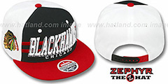 Blackhawks 2T SUPERSONIC SNAPBACK Black-Red Hat by Zephyr