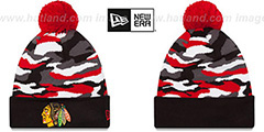 Blackhawks CAMO CAPTIVATE Knit Beanie Hat by New Era