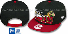 Blackhawks SLICE-N-DICE SNAPBACK Black-Red Hat by New Era