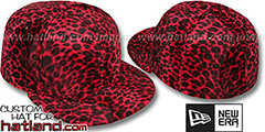 Blank CHEETAH PIMPIN-FUR Red Fitted Hat by New Era