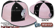 Blazers PINWHEEL Black-Pink Fitted Hat by New Era