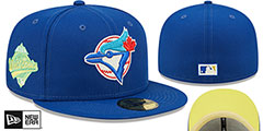 Blue Jays 1992 WS CITRUS POP Royal-Yellow Fitted Hat by New Era