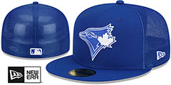 Blue Jays BATTING PRACTICE TRUCKER Royal Fitted Hat by New Era