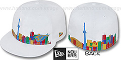 Blue Jays CITY DEEP-SKYLINE White-Multi Fitted Hat by New Era