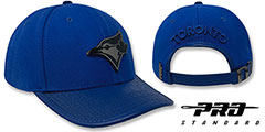 Blue Jays LOW-PRO BLACK METAL BADGE STRAPBACK Royal Hat by Pro Standard