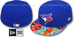 Blue Jays REAL GRAFFITI VIZA-PRINT Royal Fitted Hat by New Era