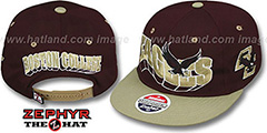 Boston College 2T FLASHBACK SNAPBACK Burgundy-Gold Hat by Zephyr