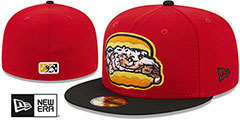 Bowie Baysox THEME NIGHT Red-Black Fitted Hat by New Era