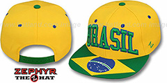 Brasil SUPERSTAR SNAPBACK Gold Hat by Zephyr