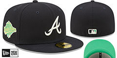 Braves 1995 WS CITRUS POP Navy-Green Fitted Hat by New Era