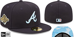 Braves 1995 WS CLOUD-UNDER Navy Fitted Hat by New Era