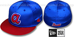 Braves 2T COOP SATIN CLASSIC Royal-Red Fitted Hat by New Era