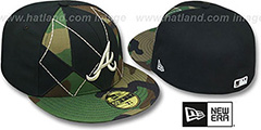 Braves ARMY CAMO BRADY Fitted Hat by New Era