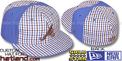 Braves BLUE BONNETT Plaid-Light Blue Fitted Hat by New Era