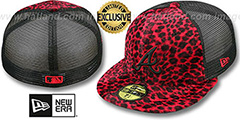 Braves CHEETAH ANIMAL-FUR MESH-BACK Fitted Hat by New Era