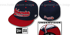 Braves CITY-SCRIPT Navy-Red Fitted Hat by New Era