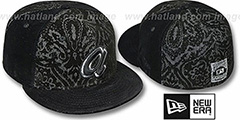 Braves COOP VELVET PAISLEY Black Fitted Hat by New Era