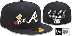 Braves CROWN CHAMPS Navy Fitted Hat by New Era