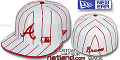 Braves FABULOUS White-Red Fitted Hat by New Era