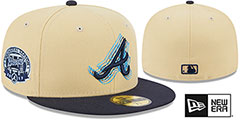 Braves ILLUSION SIDE-PATCH Gold-Navy Fitted Hat by New Era