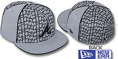 Braves LOS-LOGOS Grey-Black Fitted Hat by New Era