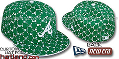 Braves MLB FLOCKING Kelly Fitted Hat by New Era