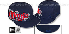 Braves RIGHT HOOK Navy Fitted Hat by New Era