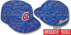 Braves SILLY STRING ALL-OVER Royal Fitted Hat by American Needle