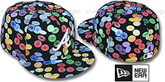 Braves TOKENS Black-Multi Fitted Hat by New Era