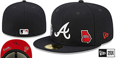 Braves TRIPLE THREAT IDENTITY Navy Fitted Hat by New Era