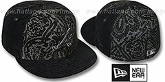 Braves VELVET PAISLEY Black Fitted Hat by New Era