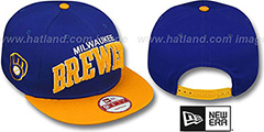 Brewers COOP CHENILLE-ARCH SNAPBACK Royal-Gold Hat by New Era