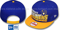 Brewers COOP SLICE-N-DICE SNAPBACK Royal-Gold Hat by New Era