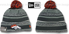 Broncos 2014 STADIUM Grey-Grey Knit Beanie Hat by New Era