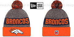 Broncos 2016 STADIUM Orange-Navy-Grey Knit Beanie Hat by New Era