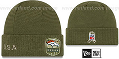 Broncos 2019 SALUTE-TO-SERVICE Knit Beanie Hat by New Era