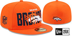 Broncos 2023 NFL DRAFT Orange Fitted Hat by New Era