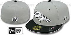 Broncos 2T SPLIT NFL TEAM-BASIC Grey-Black Fitted Hat by New Era