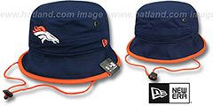 Broncos BASIC-ACTION Navy Bucket Hat by New Era