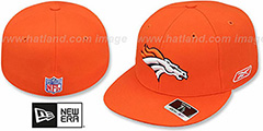 Broncos COACHES Orange Fitted Hat by Reebok