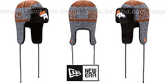 Broncos FROSTWORK TRAPPER Orange Knit Hat by New Era