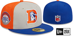 Broncos HISTORIC SIDELINE PINWHEEL Fitted Hat by New Era