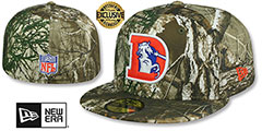 Broncos NFL THROWBACK TEAM-BASIC Realtree Camo Fitted Hat by New Era