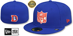 Broncos THROWBACK NFL SHIELD-BASIC Royal Fitted Hat by New Era